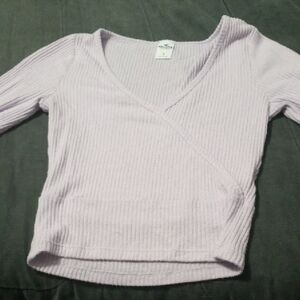 Hollister Light Purple Ribbed Top